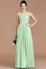 Robe demoiselle d'honneur naturel en chiffon de col en cœur jusqu'au sol d'empire - 32