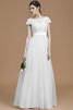 A Linie Prinzessin Normale Taille Brautjungfernkleid mit Schleife mit Gürtel - 35