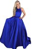 Junoesque Sweep Train Prinzessin A Linie Ballkleid aus Satin - 1