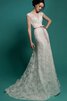 Duchesse-Linie Spitze tiefer V-Ausschnitt bodenlanges prächtiges Brautkleid mit V-Ausschnitt - 6