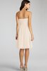 Robe demoiselle d'honneur bref en chiffon ruché col en forme de cœur - 25