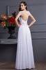 A-Line Perlenbesetztes Chiffon Prinzessin Reißverschluss Brautkleid - 2