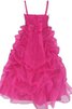 Duchesse-Linie Organza a linie bodenlanges Blumenmädchenkleid mit Schmetterlingsknoten - 3