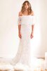 Informal&Casual Vestido de Novia de Corte Recto de Borde-Festoneado - 4