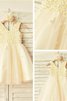 Abito da Cerimonia Bambini con Perla Naturale Principessa Senza Maniche A-Line - 1