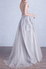 Elegante Vestido de Fiesta de Corte-A de Abalorio de Brillante - 2