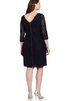 Robe de cocktail luxueux facile avec zip en 3/4 manche en forme - 2