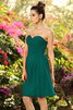 Normale Taille Ärmelloses Chiffon Drapiertes Knielanges Brautjungfernkleid - 9