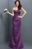 Robe demoiselle d'honneur longue avec zip de sirène longueur au ras du sol en satin - 5