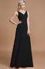 Robe demoiselle d'honneur naturel ligne a de col en v de princesse en chiffon - 7
