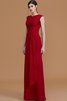 Robe demoiselle d'honneur naturel avec chiffon au niveau de cou en forme - 5
