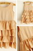 Robe de cortège enfant naturel avec gradins en chiffon longueur mollet de princesse - 1