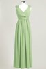 V-Ausschnitt Chiffon prächtiges Brautjungfernkleid mit gekappten Ärmeln - 20