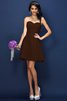 Robe demoiselle d'honneur naturel plissé bref ligne a en satin - 7