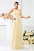 Vestido de Dama de Honor de Corte-A de Hasta el suelo de Cremallera de Largo - 1