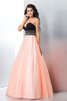 Perlenbesetztes Ärmelloses Satin Bodenlanges Quinceanera Kleid mit Herz-Ausschnitt - 4