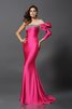 Abito da Sera con Maniche Lunghe Barchetta Farfalla Ornamento Sexy Classico - 1