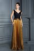 Empire Taille Ärmellos Ewiges Bodenlanges Abendkleid aus Organza - 1