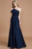 Vestido de Dama de Honor de Natural de Un sólo hombro de Hasta el suelo - 12