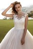 Robe de mariée naturel vintage appliques textile en tulle - 2
