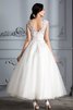 Duchesse-Linie Schaufel-Ausschnitt Seeküste Tüll Wadenlanges Brautkleid - 2