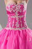 Robe de quinceanera plissage col en forme de cœur decoration en fleur ruché de mode de bal - 2