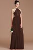 Prinzessin Normale Taille Reißverschluss Neckholder Chiffon Brautjungfernkleid - 12
