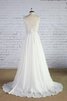 Robe de mariée simple col en bateau longueur au ras du sol en chiffon v col profonde - 2