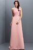 Robe demoiselle d'honneur longue en forme fermeutre eclair col en bateau en satin - 20