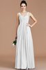 Robe demoiselle d'honneur naturel en chiffon de col en cœur jusqu'au sol d'empire - 35