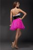 Prinzessin Normale Taille Ärmelloses Cocktailkleid mit Gürtel mit Herz-Ausschnitt - 2