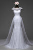 Robe de mariée gracieux de col bateau de sirène romantique naturel - 2