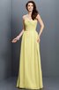 Prinzessin Ärmelloses Anständiges Bodenlanges Brautjungfernkleid aus Chiffon - 8