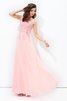 Robe de soirée formelle manche nulle col u profond de princesse decoration en fleur - 6