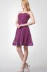 Robe demoiselle d'honneur nature de col en cœur croisade avec sans manches ligne a - 2