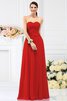Robe demoiselle d'honneur plissage longue jusqu'au sol avec fleurs manche nulle - 23