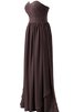 Robe demoiselle d'honneur naturel eclaté avec chiffon a-ligne avec sans manches - 2