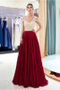 Robe de bal avec perle de col en v junoesque sexy naturel - 1