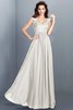 Robe demoiselle d'honneur longue naturel manche nulle jusqu'au sol de princesse - 16