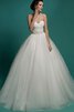 Abito da Sposa A-Line Cuore Lungo in Organza con Increspato A Terra - 1