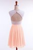 Abito Homecoming Naturale in Chiffon Principessa A-Line in Pizzo - 2