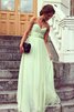 Robe de soirée facile manche nulle jusqu'au sol ligne a avec chiffon - 1