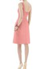 Robe demoiselle d'honneur plissage ligne a en satin bretelles spaghetti - 2