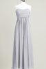 Robe demoiselle d'honneur plissé longue de col en cœur ruché - 10