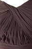 Robe demoiselle d'honneur naturel eclaté avec chiffon a-ligne avec sans manches - 4