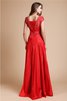 Ärmelloses Empire Taille A-Line Einfaches Abendkleid mit kurzen Ärmeln - 2