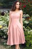 Quadrat Ausschnitt Prinzessin Normale Taille Mini Knielanges Brautjungfernkleid - 21