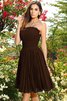 Prinzessin Empire Taille Chiffon Plissiertes Brautjungfernkleid ohne Ärmeln - 7