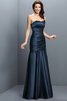 Robe demoiselle d'honneur longue ruché de princesse ligne a en satin - 9