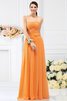 Drapiertes Prinzessin A Linie Bodenlanges Brautjungfernkleid aus Chiffon - 20